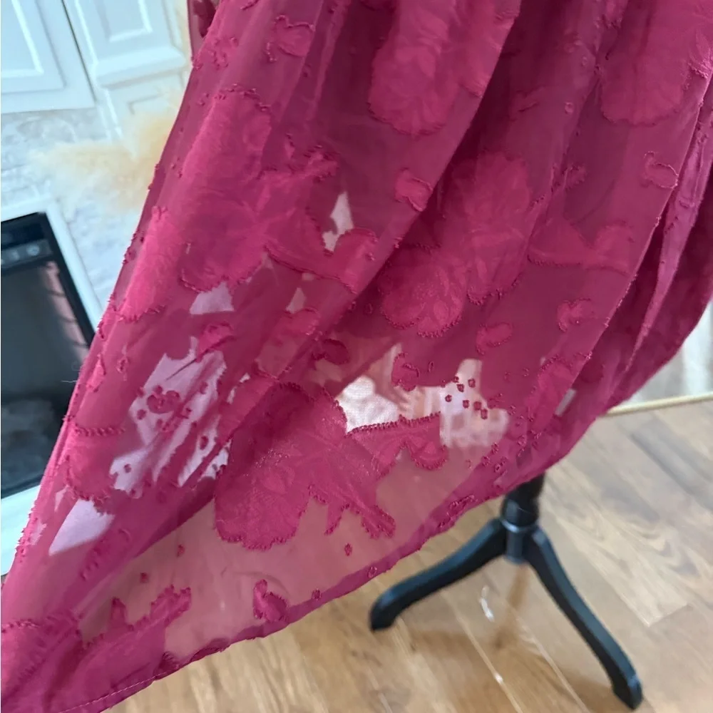 Aura Burgundy  Dress
